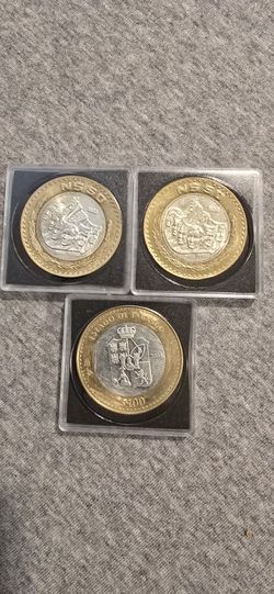 Monedas Bimetallicas Centro De Plata. Mexico 🇲🇽