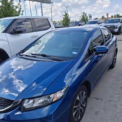 2015 Blue Honda Civic EX
