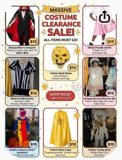 Halloween Costume Sale $10 each