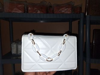 White Quilted Mini Crossbody Bag