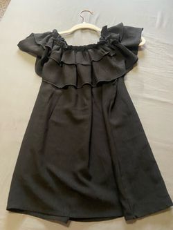 Black over the shoulder blouse
