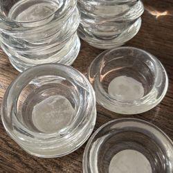 12 Round Glass Votive Candle Holders