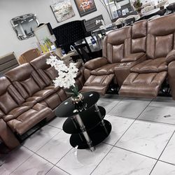 Manual Recliners Sofa Set 🔥 Take It Home With Only $50 Down 