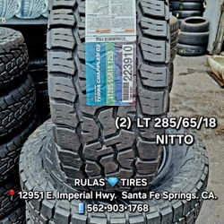 (2) LT 285/65/18 NITTO TERRA GRAPPLER 