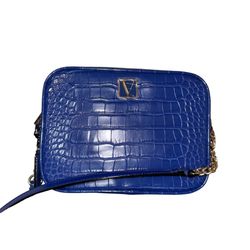 Victoria’s Secret Blue Croc Embossed Crossbody Bag