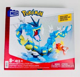 Mega Pokemon Magikarp Gyarados Evolution Building Block Set Mattel HNT95 411pc