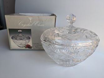Vintage 80's Crystal Candy Dish