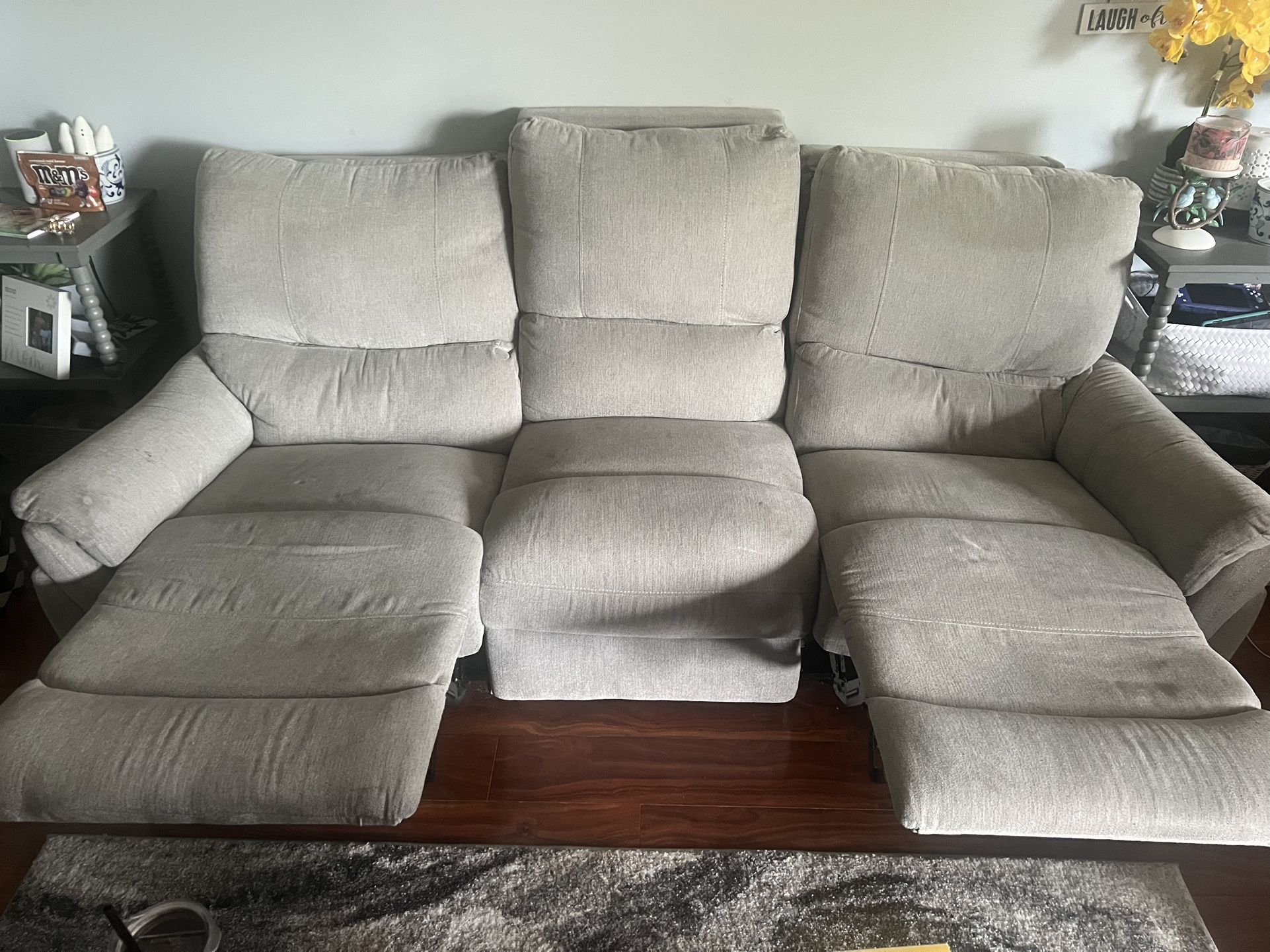 3 Seater Light Gray Couch 