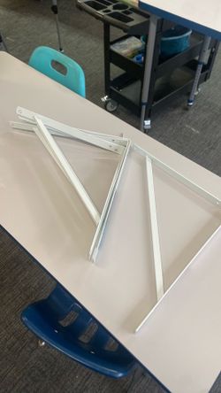 18“ x 16“ heavy duty white shelving bracket