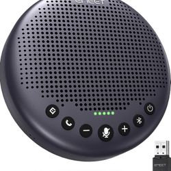 EMEET Conference Speaker and Microphone w/8 Mics, 360° Voice Pickup, Noise Reduction, Bluetooth/USB/Dongle Speakerphone for 10 People w/Daisy Chain 