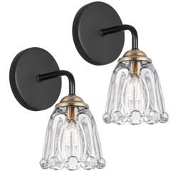 Wall Sconce Set of 2 Light Fixtures 