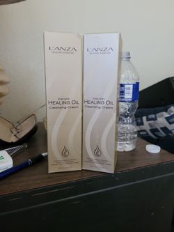 Carotene, healing oil cleansing cream. Hair care products.