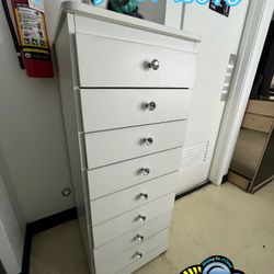 White Paulina Diamond Dresser Drawer Chest Cajonera Comoda 