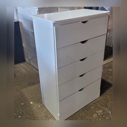 Five drawers dresser with rails