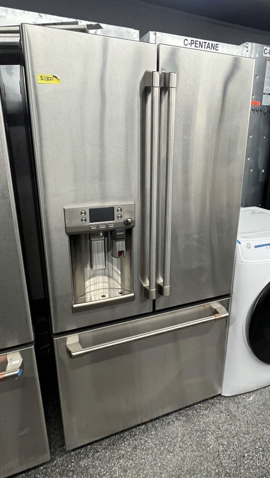 Cafe French Door Stainless Steel Fridge K Cup Brewing System