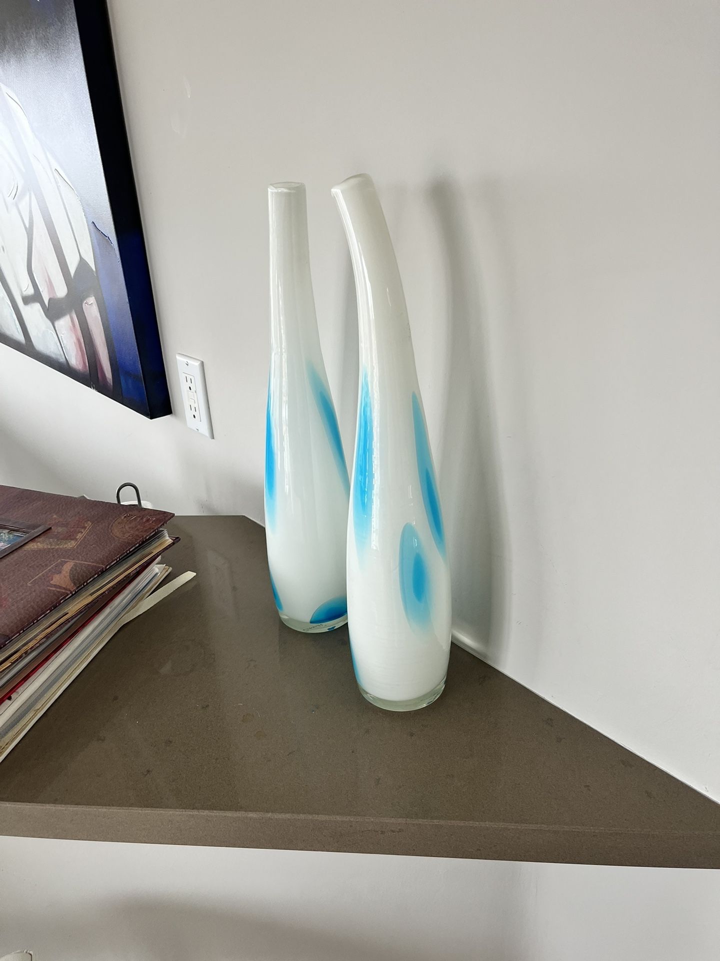 17” High Glass Vases