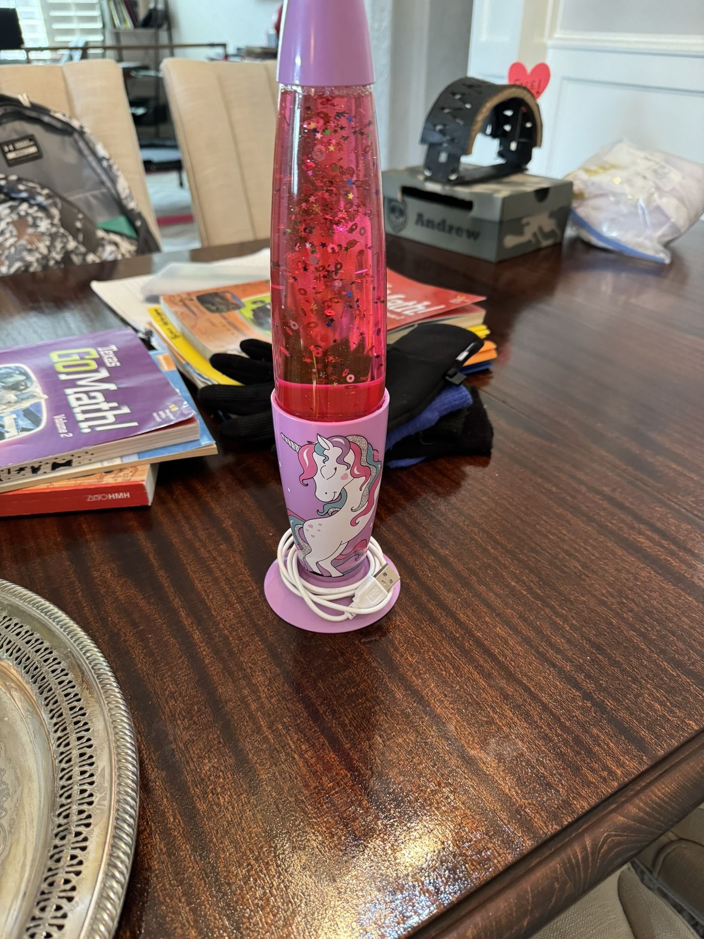 Unicorn Glitter Lamp