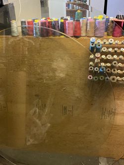 60 In Beveled Edge Glass Tabletop