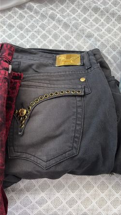Robin jeans black and gold size 44