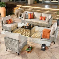 SKT Series - Sectional Outdoor Furniture Set 7-Piece Patio Set