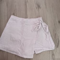 White wrap shorts