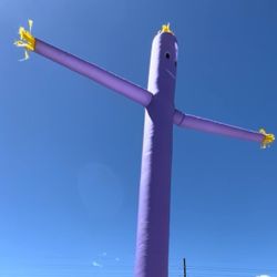 Air Dancer Blower With Purple tube man