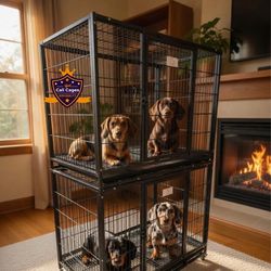 Double stacked dog pet cage kennel size 37” medium new in box 📦