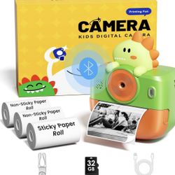 Bluetooth Instant Print Camera for Kids, Childrens Instant Print Camera Gift