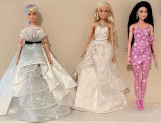 Deluxe Style Barbies (Raquelle and Millie) and Totally Hair Barbie
