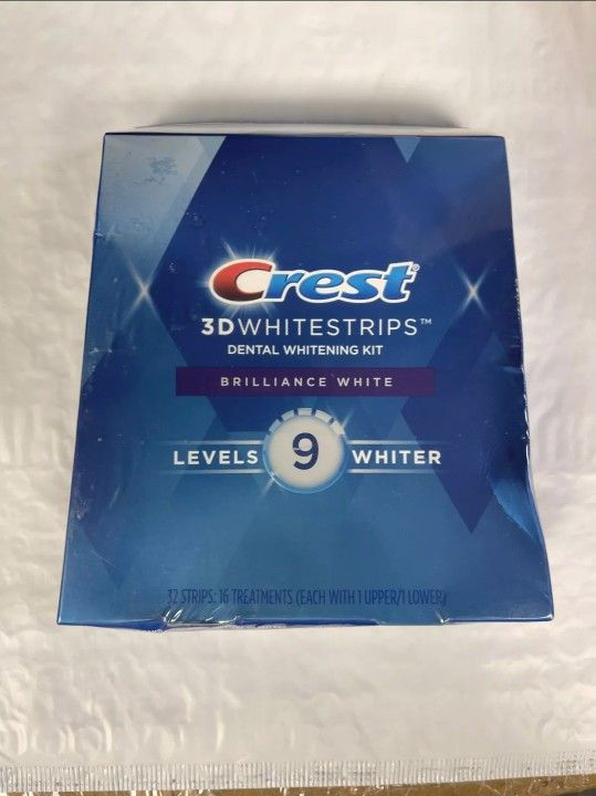 Crest 3D Whitestrips Brilliance White 32 Strips/16 Treatments Exp : 08/2023