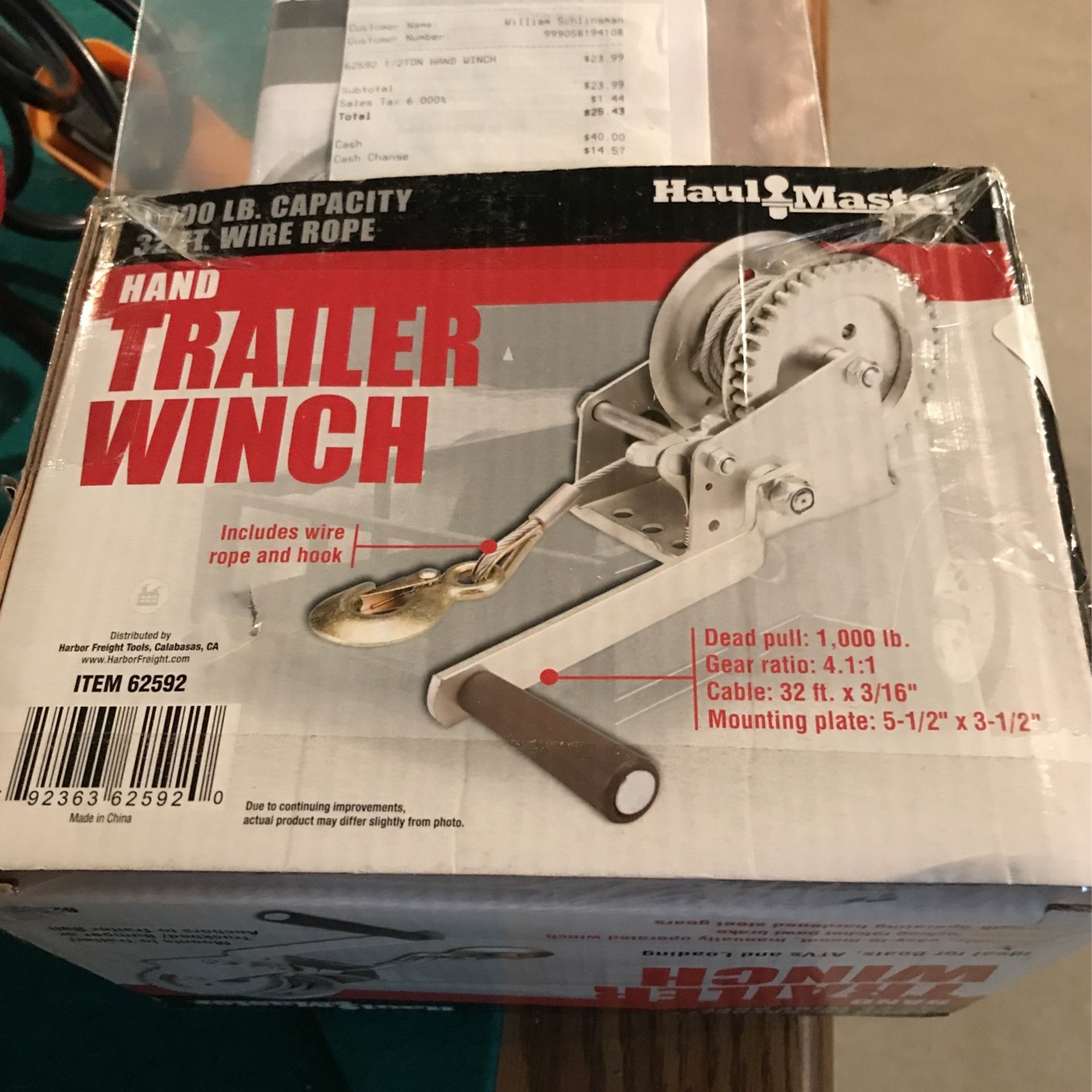 Trailer Winch 