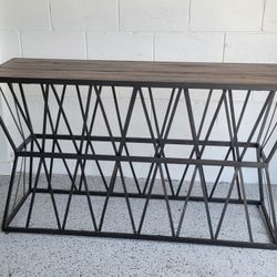 Wood & Metal Console Table