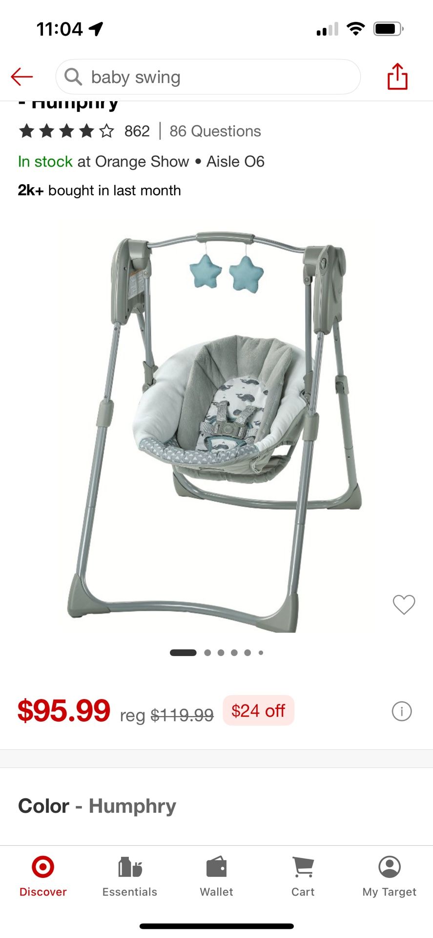 Baby Portable Swing