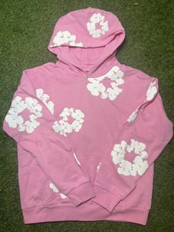 Pink Denim Tear Hoodie 