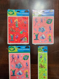 Vintage Disney Pixar A Bug's Life Hallmark Sticker Packs Lot (Sealed + Used)
