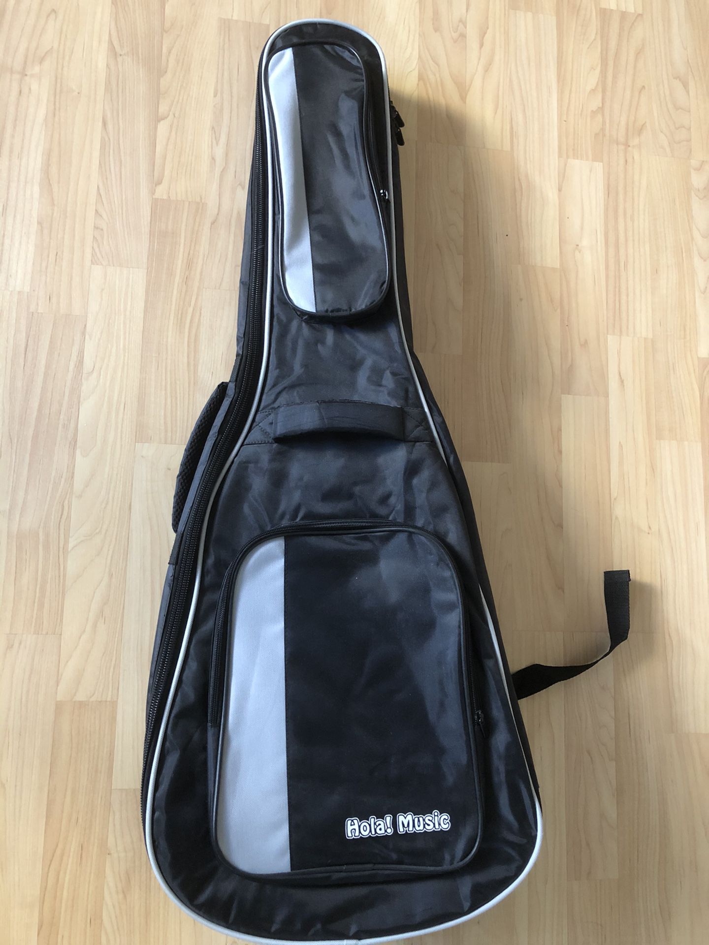 Acoustic and Classical Guitars Gig Bag 3/4 Size (36 inch) by Hola! Music, Deluxe Series with 15mm Padding, Black