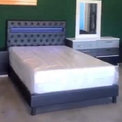 Bed Frame Black Full Size New (Mattress Sale For Separate)