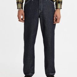 Levi's Mens Rigid Dark Wash Tapered Carpenter Jeans - 34×30