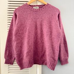 Vintage LL Bean Wool Sweater Women’s Sz Small Pink
