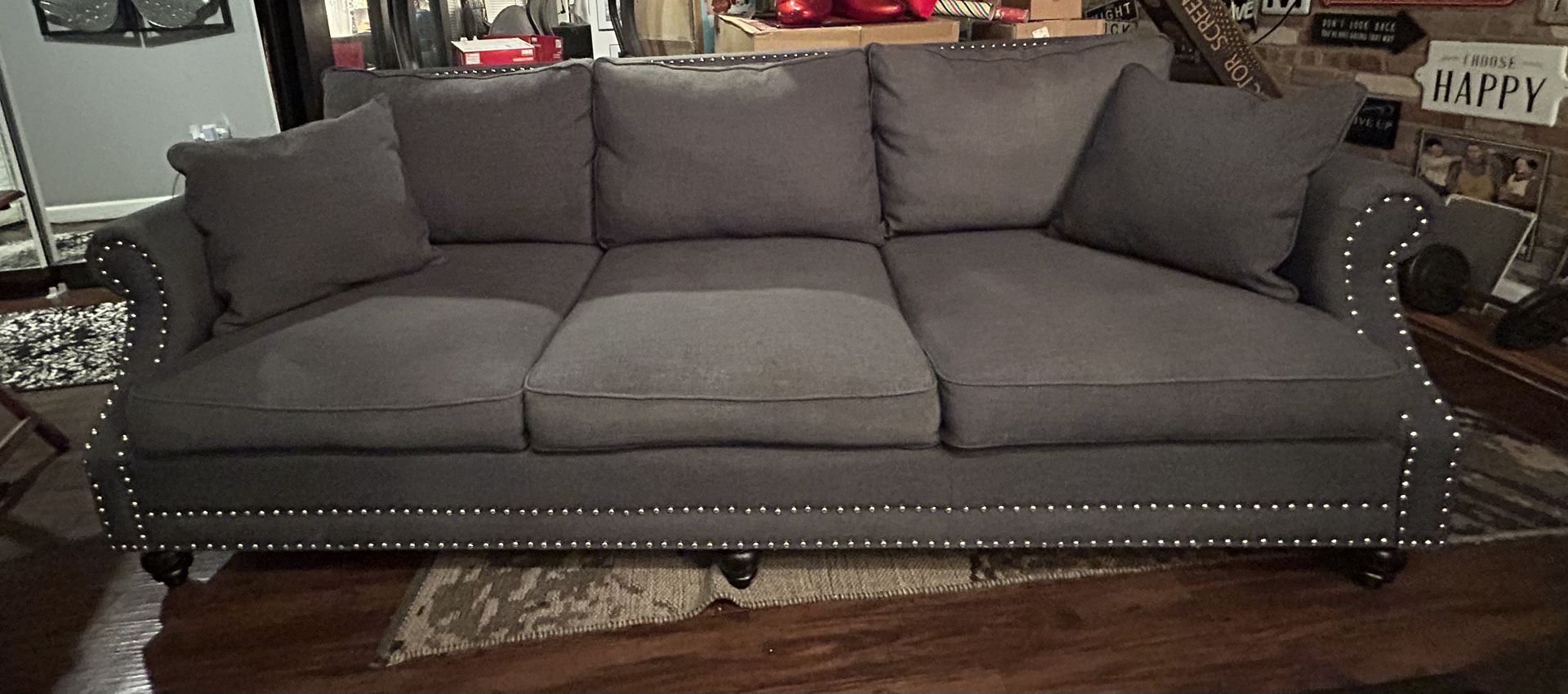 Nailhead Trimmed Sofa & Loveseat