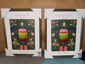 Macaron Framed Wall Art Print – Set of 2
