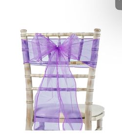 Purple Chair Sashes 