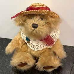 1997 Brass Button Bear Rosie The Bear of Joy. Pickford Bears Ltd 