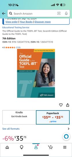 TOEFL Prep Book