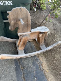 Wooden rocking horse