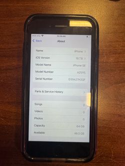 iPhone SE 3rd GEN 2022 - 64GB Black (UNLOCKED)