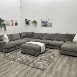 Huge Grey Sectional Couch - Free Delivery 
