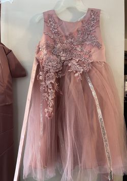 Fancy Toddler Dress Size 4 Mauve Color