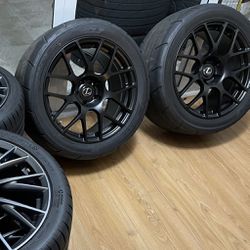 (2) 18” TSW Nurburgring edition rotary forget wheels w/tires