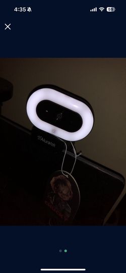 Aluratek Webcam with Light & Microphone 